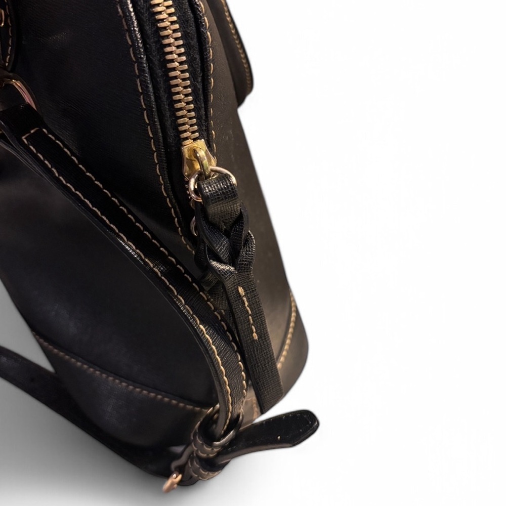 Dooney & Bourke Black Leather Satchel - Picture 3 of 7